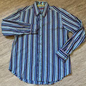 Robert Graham Vibrant Stripe Stitch Button Shirt